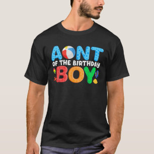 T-shirt Thème de fête de piscine avec ballon de plage pour