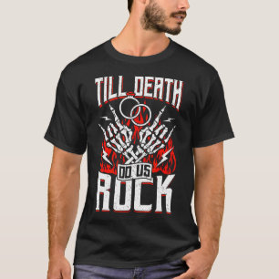 T-shirt Thème de mariage à la guitare Rock N Roll Mariée