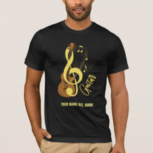 T-shirt Thème de musique musicienne graphique de guitare