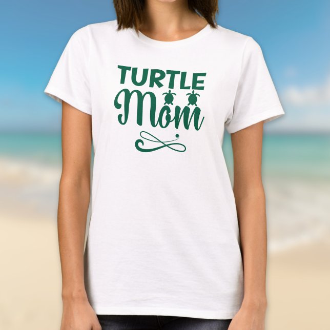 T-shirt Thème de plage environnemental Maman Tortue (Créateur téléchargé)