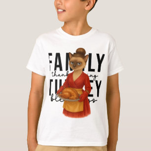 T-shirt Thème de Thanksgiving pour les amoureux des chats