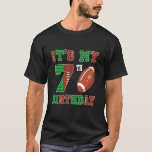 T-shirt Thème Football pour 7ème Anniversaire Enfant de 7 