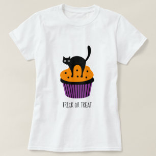 T-shirt Thème Halloween chat noir