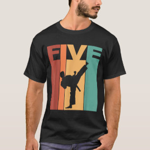 T-shirt Thème Karaté Taekwondo 5ème Anniversaire 5 Ans