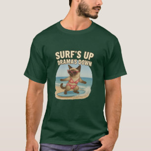 T-shirt Thème plage pour amateurs de chats siamois