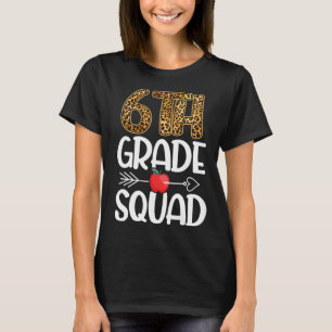 T-shirt Thèmes Leopard de 6e année Enseignant de 6e année