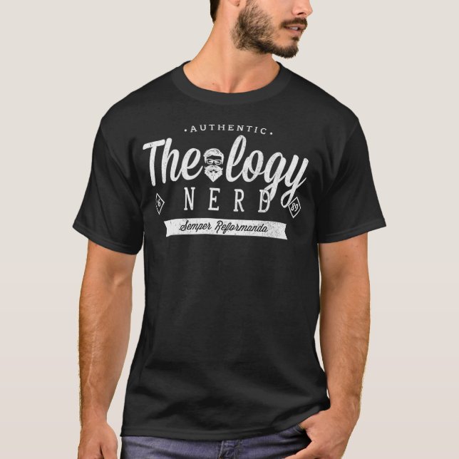 T-shirt Théologie Nerd 1689 Chrétien réformé  (Devant)