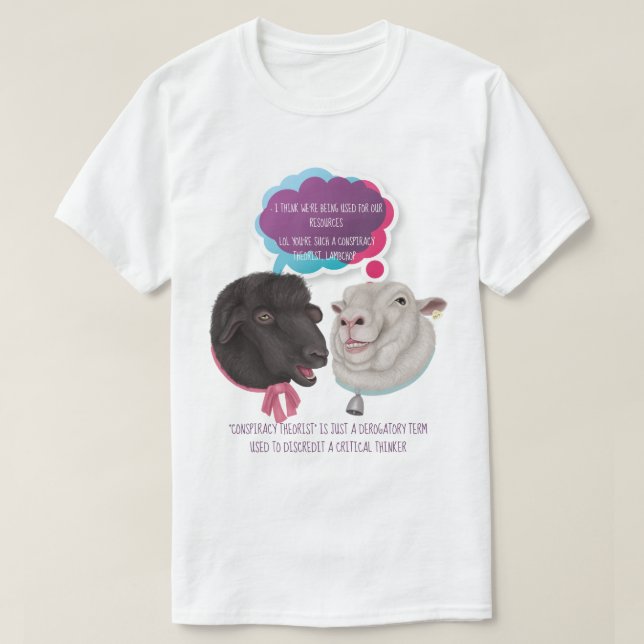 T-shirt théoricien de la conspiration (Design devant)