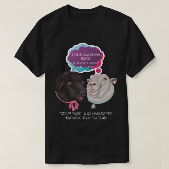 T-shirt théoricien de la conspiration (Design devant)