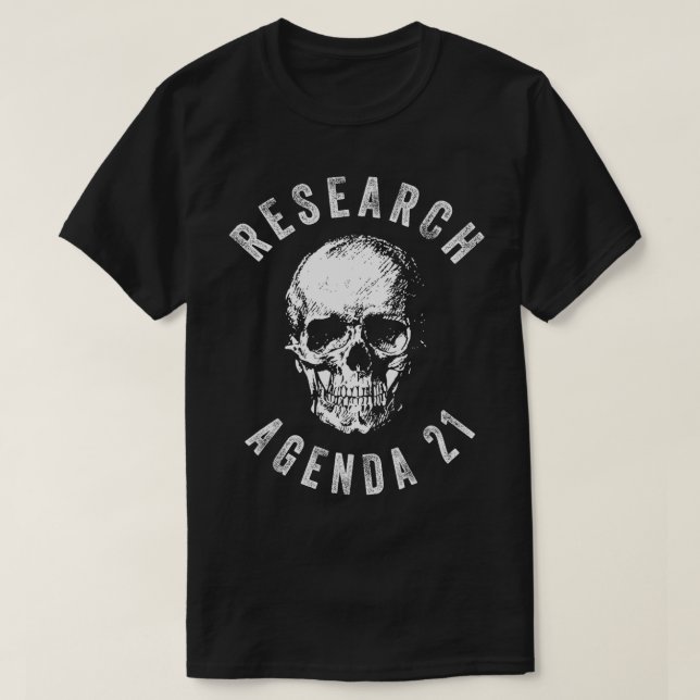 T-shirt Théorie du complot de dépopulation Agenda 21 Popul (Design devant)