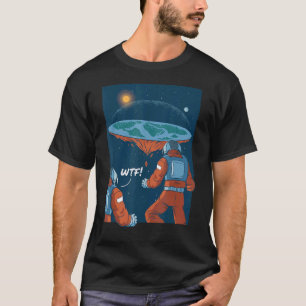 T-shirt Théoristes De La Terre Plate Ou Croyants Astronaut