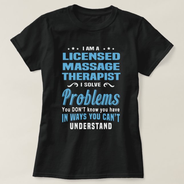 T-shirt Thérapeute de massage agréé (Design devant)