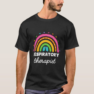 T-shirt Thérapeute respiratoire Arc-en-ciel Poumon Rt Resp