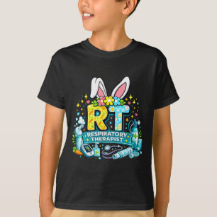 T-shirt Thérapeute respiratoire lapin de Pâques drôle humo