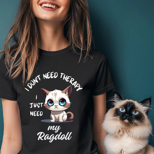 T-shirt Thérapie Amoureux des chats de Ragdoll