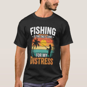 T-shirt Thérapie de pêche rétro Santé mentale Soulagement