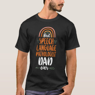 T-shirt Thérapie orthophoniste Assistant SLP Papa Rainbow
