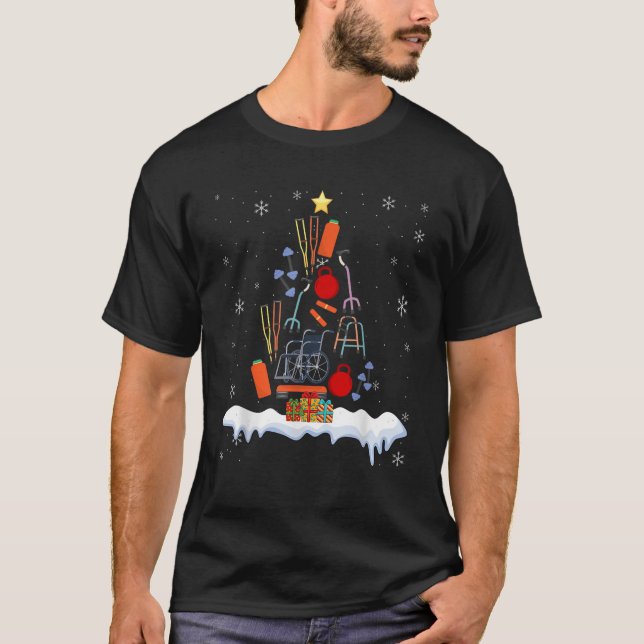 T-shirt Thérapie physique Noël Pt Thérapiste Noël (Devant)