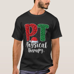 T-shirt Thérapie physique Noël santa chapeau PT Thérapiste