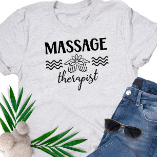 T-shirt Thérapiste de massage Salon Clinique Lotus Hands T