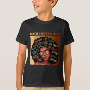 T-shirt Thérapiste en santé Afro Femmes Mois de l'histoire