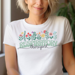 T-shirt Thérapiste respiratoire floral