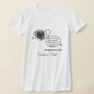 T-shirt Thérapiste Texte personnalisé Santé mentale person