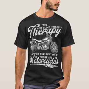 T-shirt Therapy Biker Vintage Retro Funny Motorcycle Rider