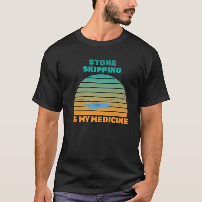 T-shirt Therapy - Stone Skipping Is My Medicine - Hobby - (Devant)