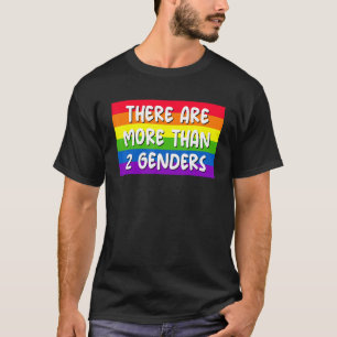 T-shirt There Are More Than 2 Genders Rainbow LGBTQ Omnise