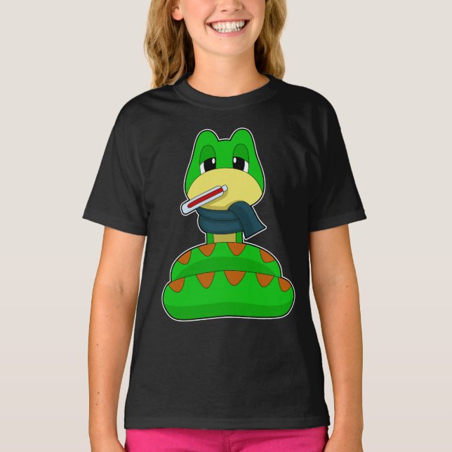 T-shirt Thermomètre de fièvre de serpent (Devant)