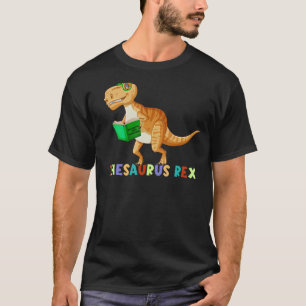 T-shirt Thesaurus Rex Lecture Trex Dino Premier Jour De Sc