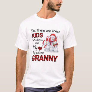 T-shirt These Kids They Call Me Granny Snowman