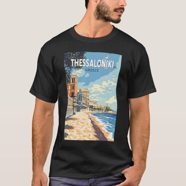 T-shirt Thessalonique Grèce Travel Art Vintage (Devant)