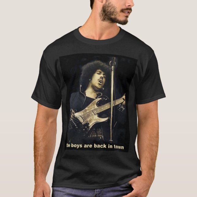 T-shirt Thin Lizzy Phil Lynott Irish Rock Dublin blues (Devant)