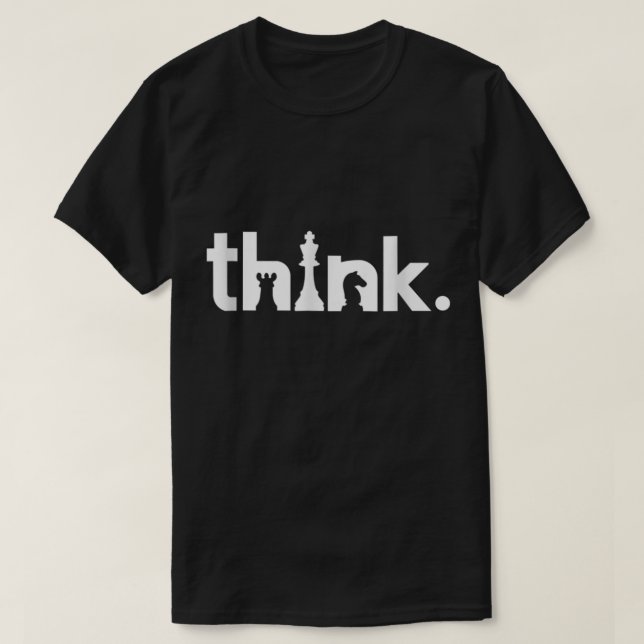T-shirt Think Chess Strategy Design (Design devant)