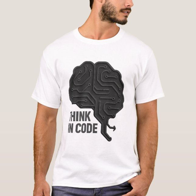 T-shirt " Think  in code" (Devant)