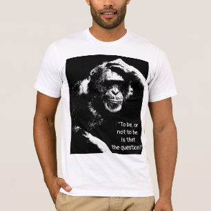 T-shirt Thinking Monkey Citation Shakespeare Pop Art Homme