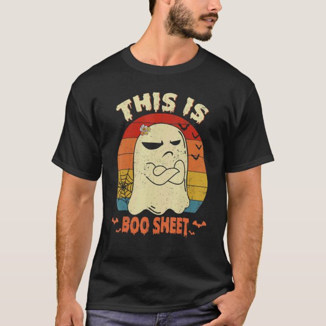 T-shirt This Is Boo Sheet Ghost Retro Halloween Costume Me (Devant)