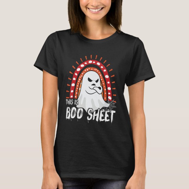T-shirt This is boo sheet ghost retro halloween costume me (Devant)