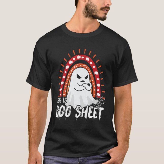 T-shirt This is boo sheet ghost retro halloween costume me (Devant)