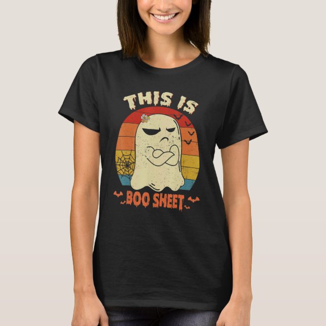 T-shirt This Is Boo Sheet Ghost Retro Halloween Costume Me (Devant)