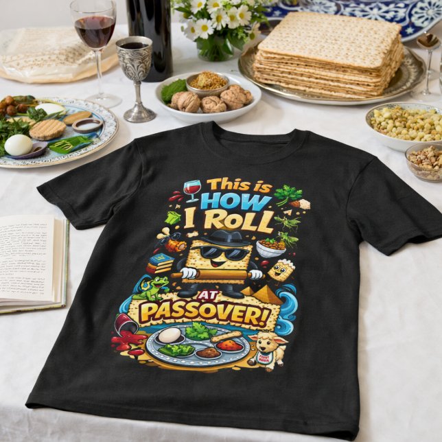 T-shirt This Is How I Roll at Passover Funny Matzah (Créateur téléchargé)
