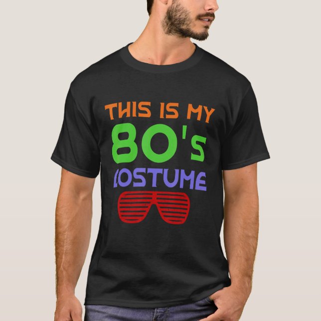 T-shirt This is My 80s Costume Mp3 CD Player Roller Skatin (Devant)