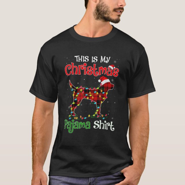 T-shirt This Is My Christmas Pajama Labrador Dog Men Women (Devant)
