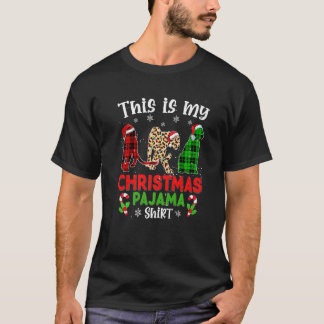 T-shirt This Is My Christmas Pajama Leopard Animals Leopar