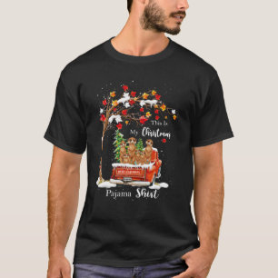 T-shirt This Is My Christmas Pajama Meerkats Xmas Crew Red