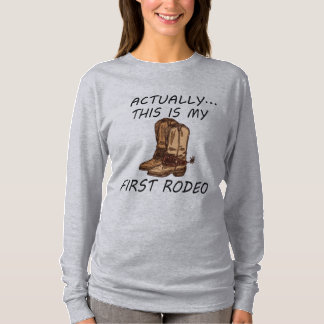 T-shirt This Is My First Rodeo Bodysuit, Cowboy Baby Cloth