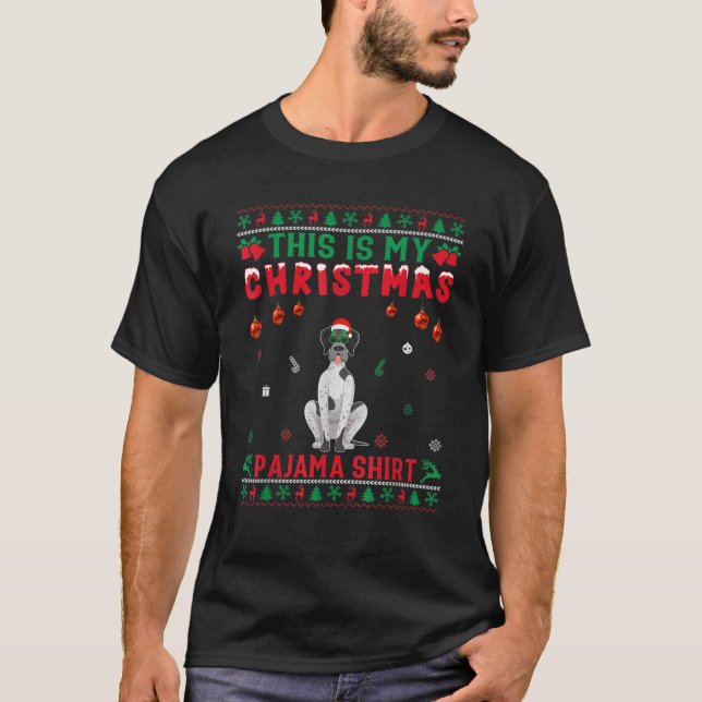 T-shirt This Is My German Shorthaired Pointer Dog Christma (Devant)