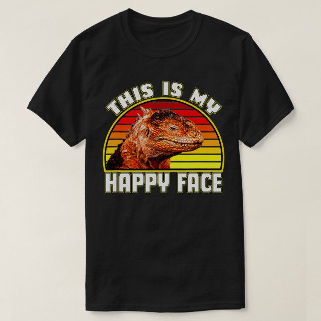 T-shirt This Is My Happy Face Bearded Dragon  (Design devant)